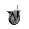 Service Caster 5 Inch Gray Polyurethane Wheel Swivel 34 Inch Threaded Stem Caster with Brake SCC SCC-TS20S514-PPUB-PLB-34212 - alternate 1